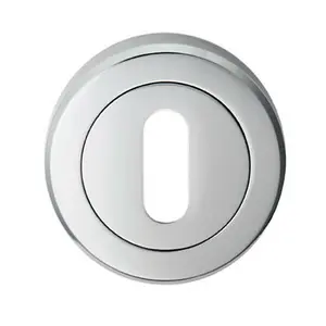 51mm Lock Profile Escutcheon Chamfered Edge Concealed Fix Polished Chrome