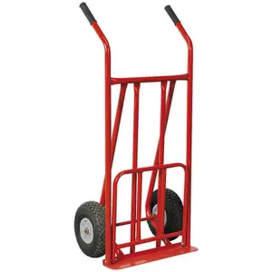 Durable 150kg Folding Sack Truck with Pneumatic Tyres for Heavy Loads