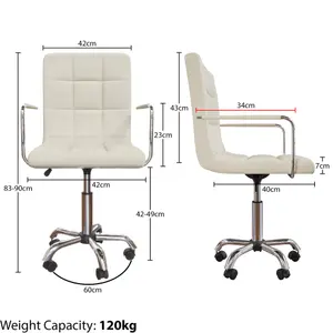 Vida Designs Calbo Office Chair, Beige