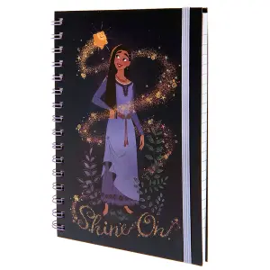 Wish Shine On A5 Notebook Black/Gold/Purple (One Size)