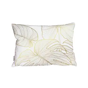 Golden Botanical Line Art Cushion / 30cm x 45cm