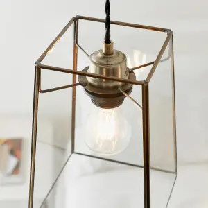 Farin Antique Brass 1 light Ceiling Pendant