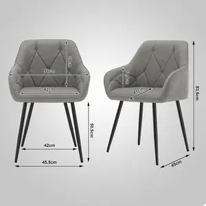 Rigney Dining Chair (Set of 2) Dark Grey