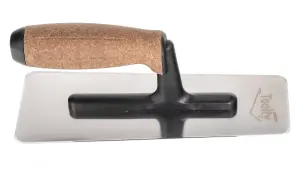 Toolty Venetian Trowel with Cork Handle on Polyamide Foot 240mm for Plastering Rendering Smoothing Finishing DIY