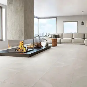 Muiz Plain Stone Effect Porcelain Tile 60 x 60cm / White