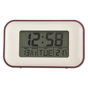 Digital Quartz Movement / Crystal Alarm Tabletop Clock Spice Red