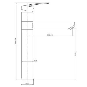 Liquida W16BN Single Lever 360 Degree Swivel Spout Brushed Nickel Kitchen Tap