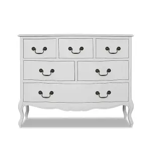 Juliette White Shabby Chic 6 Drawer Chest of Drawers