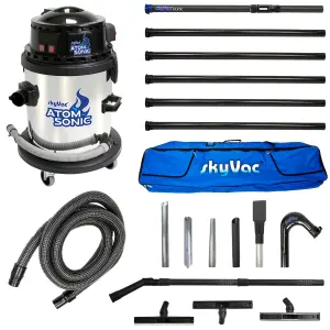 SkyVac Atom Sonic Gutter Vacuum Clamped 6 Pole Package (9m/30ft heights)