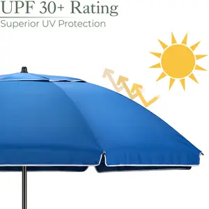 Portable Beach Parasol Tilting - Blue