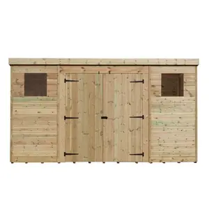 14 Ft. W x 6 Ft. D Shiplap Pent Wooden Shed