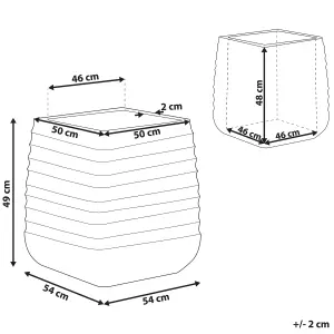 Plant Pot PARIKIA Synthetic Material Black