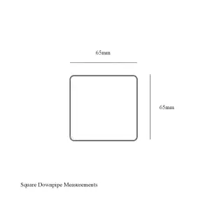 4 x Brown Square 65mm Flush Downpipe Brackets, Freeflow Low Profile