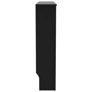 Berkfield Radiator Cover Black 112x19x81 cm MDF