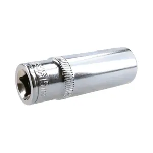 15mm 6 Point 3/8" Drive 64mm Double Deep Metric Socket Chrome Vanadium Steel