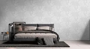 Galerie Welcome Home Silver Grey Botanical Leaves Wallpaper