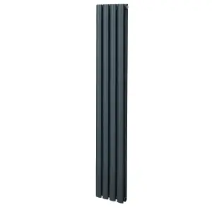 Oval Radiator - 1600 x 240mm - Anthracite