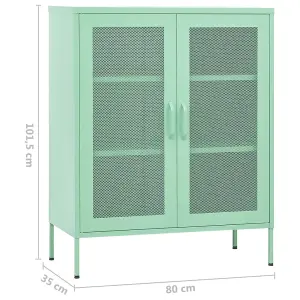 Berkfield Storage Cabinet Mint 80x35x101.5 cm Steel