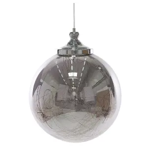 Glass Pendant Lamp Silver BENI Big