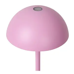 Lucide Joy Retro Table Lamp Outdoor 12cm - LED Dim. - 1x1,5W 3000K - IP54 - Pink