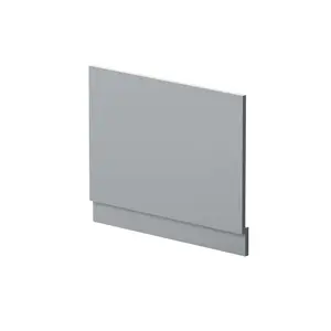 Fusion 700Mm Straight Bath End Panel And Plinth Gloss Grey Mist