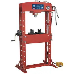 50 Tonne Air Hydraulic Press with Foot Pedal and Sliding Ram Assembly