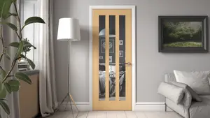 Green & Taylor Aston Oak Clear Glass Internal Door