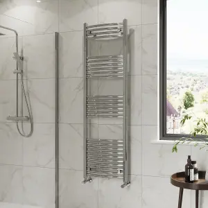 Right Radiators 1600x500 mm Curved Heated Towel Rail Radiator Bathroom Ladder Warmer Chrome