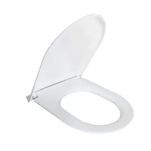 Nes Home White Oval Shape Modern Quick Release Soft Close Toilet Seat