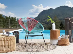 Garden Chair ACAPULCO PE Rattan Turquoise