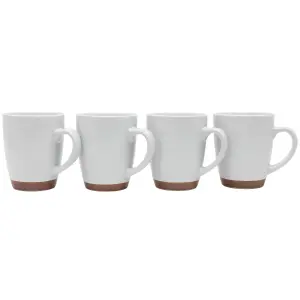 Carnaby Stonebridge Mugs Set of 4 Tea and Coffee Cups White