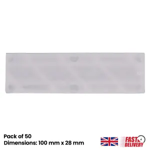 50 Pack White Broadfix Plastic Window and Glazing Packers Spacers 3mm Flat Spacers Frame Fixing