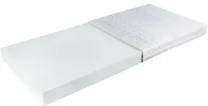 Konrad Bed with Cot in White with Foam Mattresses W1980mm x H1750mm x D980mm