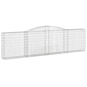 Berkfield Arched Gabion Basket 400x30x100/120 cm Galvanised Iron