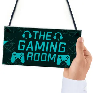 Gaming Room Sign Novelty Gamer Gift Bedroom Man Cave Sign Son Birthday Christmas Gift