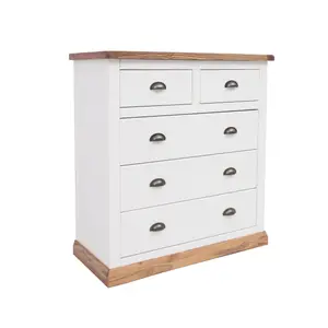 Tropea 5 Drawer Chest of Drawers Brass Cup Handle