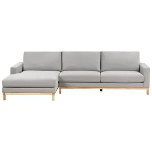 Right-Hand Corner Sofa SIGGARD Grey Fabric Right Hand