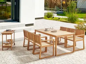 Garden Table Wood Light Wood SASSARI II