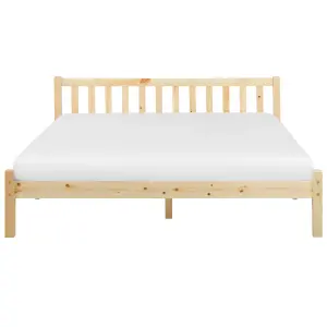 Wooden EU King Size Bed Light FLORAC