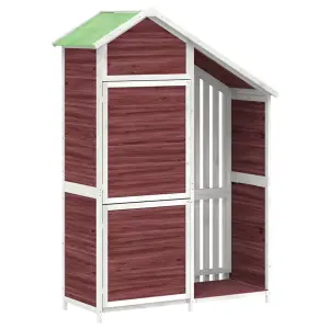 Berkfield Garden Tool Shed Mocha 120x53.5x170 cm Solid Wood Pine