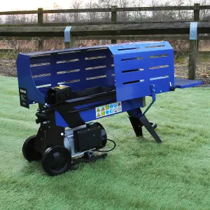 Log Splitter 5 Ton Hydraulic 3L Electric 2000 Watt Motor Wood Timber Cutter 2 Blades Duoblade 370mm Max Log Length