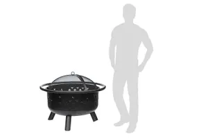 Crossfire 2 in 1 Firepit BBQ Grill with Poker