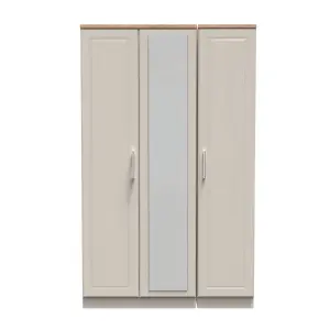 Kent Ready assembled Traditional Matt beige oak effect Large Triple Wardrobe (H)1825mm (W)1110mm (D)530mm