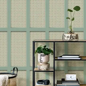 Cane Panel Wallpaper Sage Fine Decor FD42999