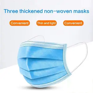 KAV 50 pack 3 Ply Disposable Face Masks Face Covering High Filterability, Suitable For Sensitive Skin Face Mask (50, Blue)