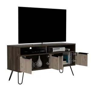 TV unit wide screen unit with 4 doors, smoked oak, Nevada range