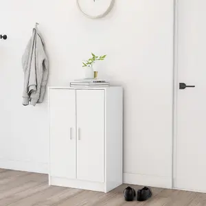 Berkfield Shoe Cabinet White 60x35x92 cm Engineered Wood