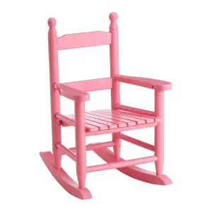 Interiors by Premier Pink Rocking Chair, Non-Harmful Children's Chair, Easy to Balance Kiddie Chair, Adjustable Playroom Chair