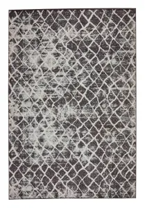 Melrose Sanford Geometric Style Grey Large Area Rug 160/230cm