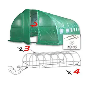 6m x 3m + Ground Anchor Kit (20' x 10' approx) Pro+ Green Poly Tunnel